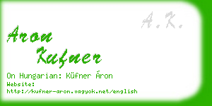 aron kufner business card